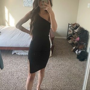 One Shoulder Black Dress- US Size 2/UK 6